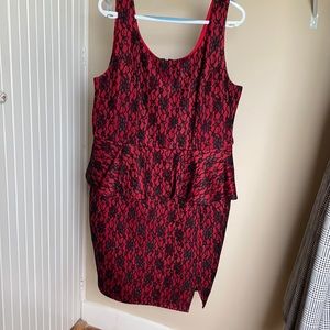 REBEL WILSON FOR TORRID LACE PEPLUM DRESS